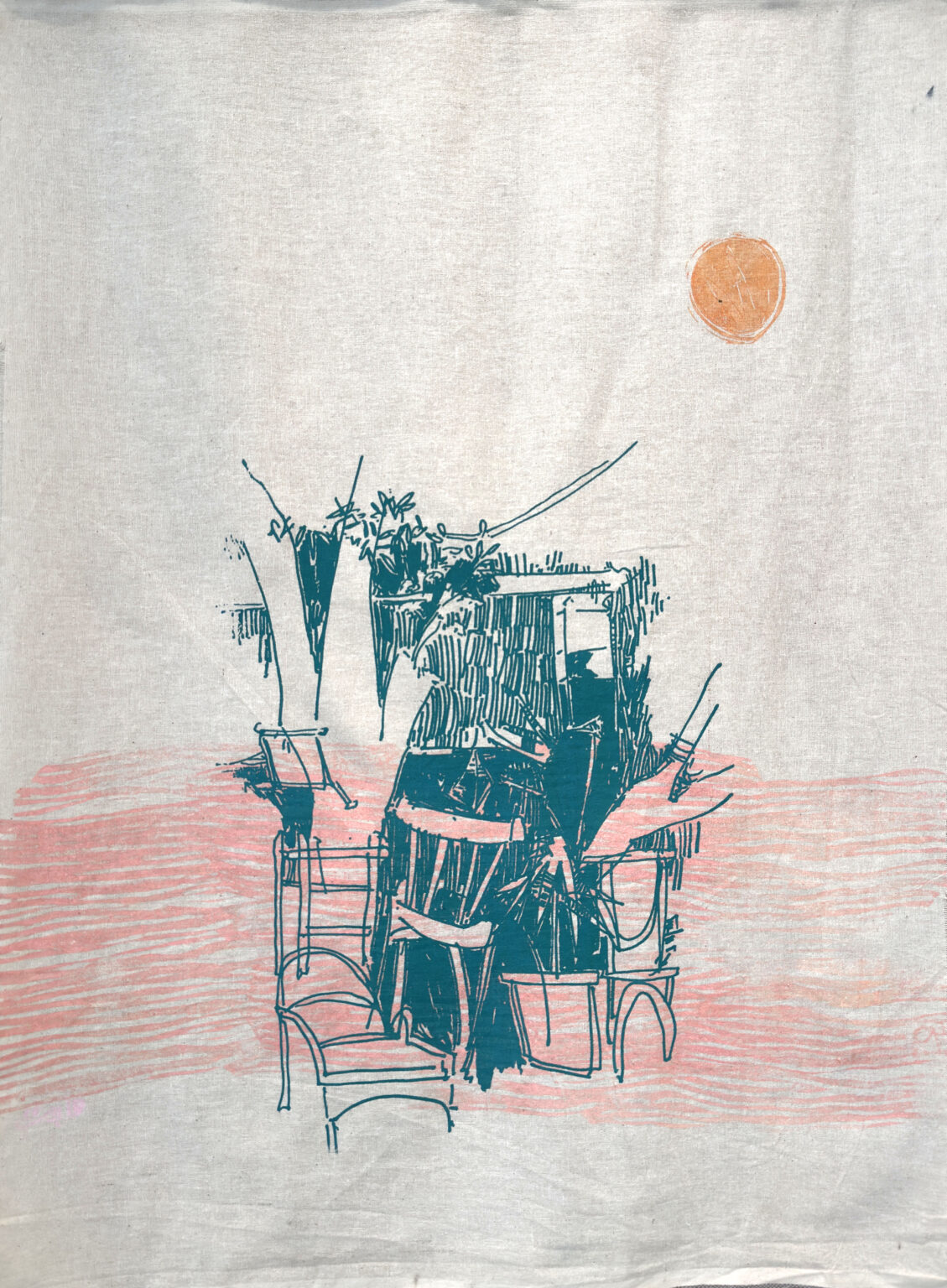 07) Haidy Mohamed Hassan – Mixed Media printing on Fabric – 83 × 60 cm – 2025