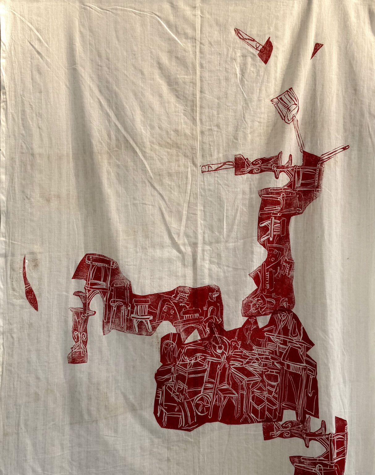 13) Haidy Mohamed Hassan – Linocut on Fabric – 100 × 83 cm – 2025.jpg