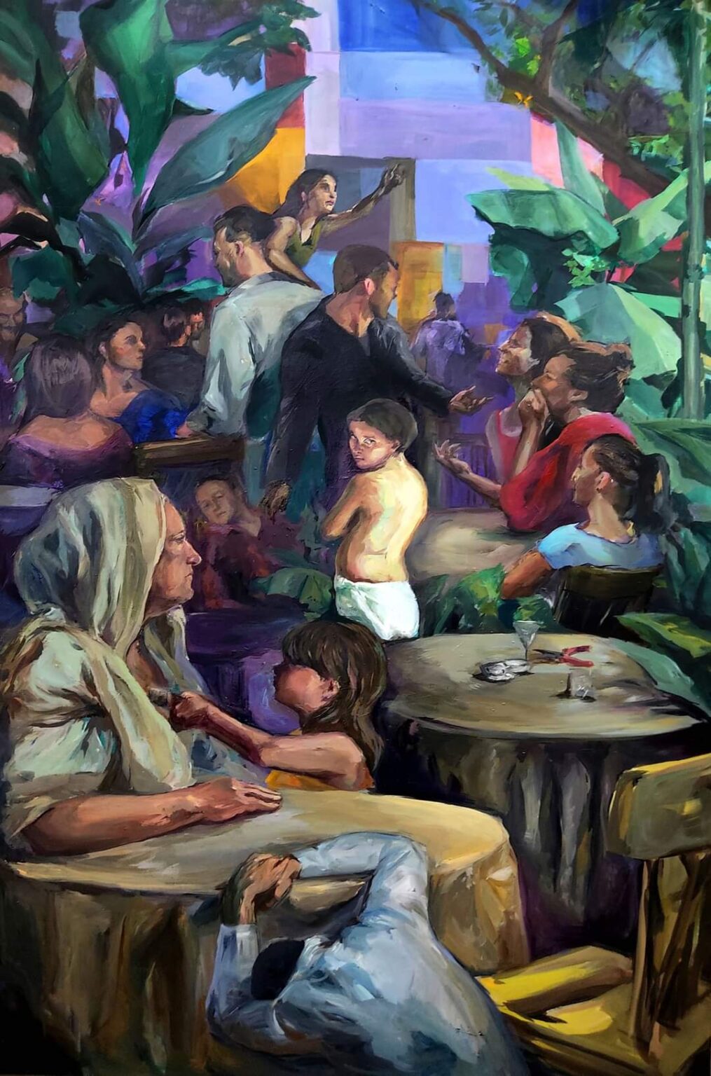 "Lonely " 2023, oil on canvas, 150×100