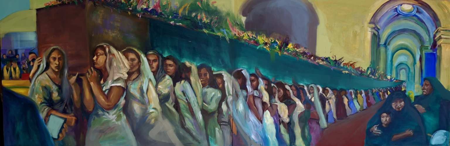 Brides,2025,oil on canvas, 250×70