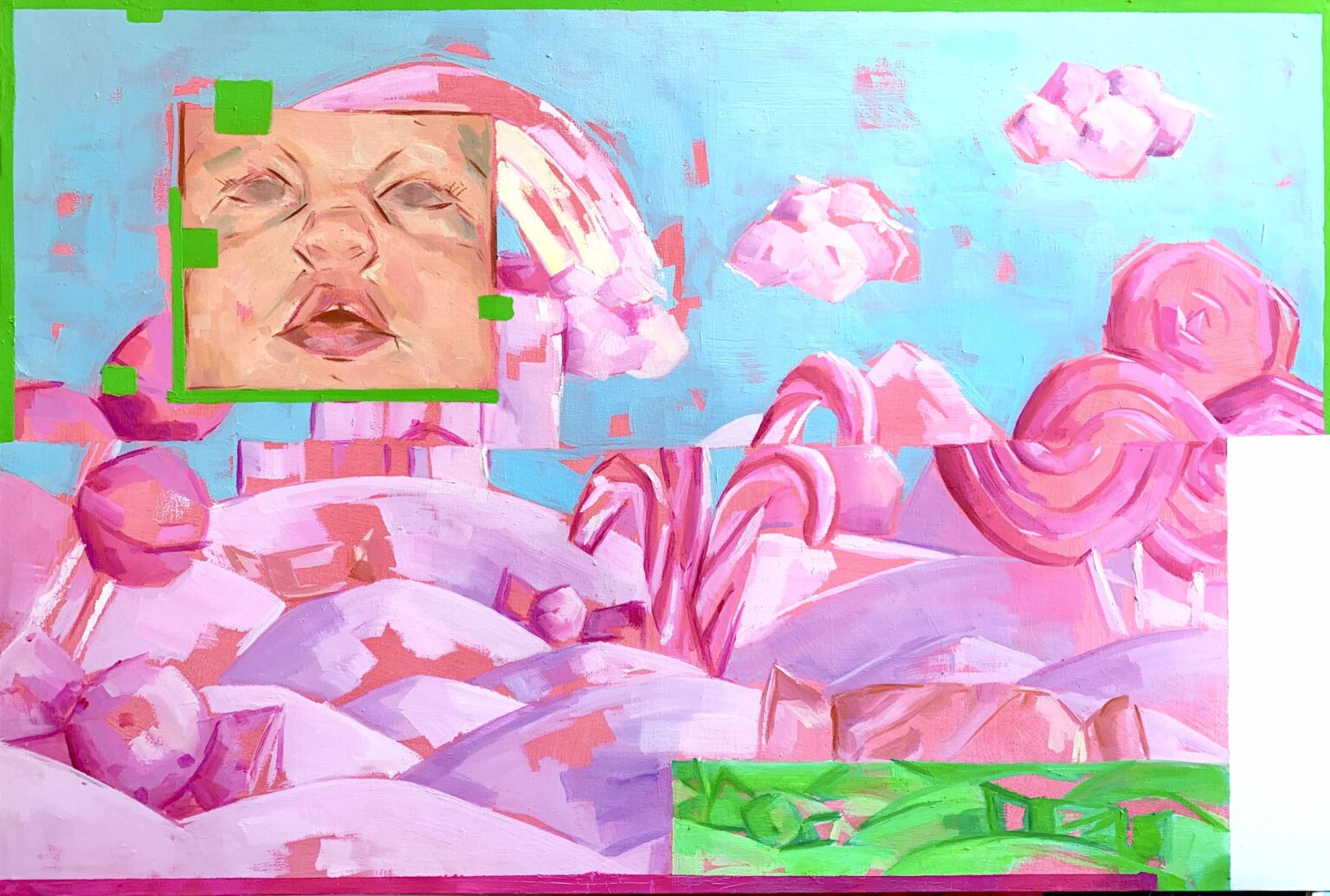 Ice Scream ..2024 ... oil on canvas ..90 X60 cm