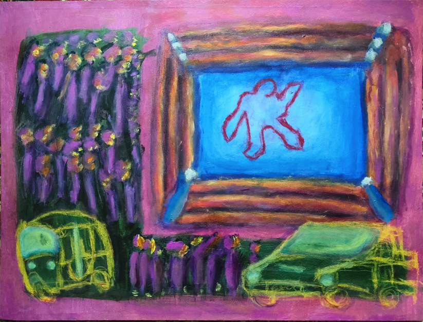 Reclaiming back the land
2025
Acrylics, pastels, markers
60 x 80 cm