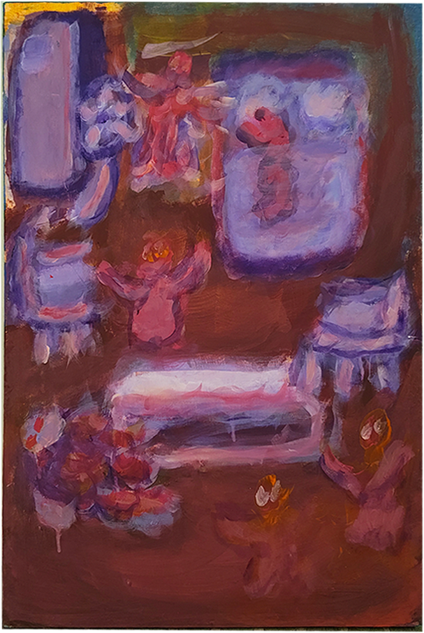 love in chaotic Cairo
2025
Acrylics, pastels, markers
30 x 40 cm