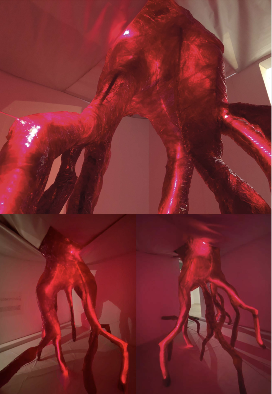 Roots
year : 2020
Dimensions
5m X 2M x 1.5 M
Materials
steal - led lights - Solvent red paper