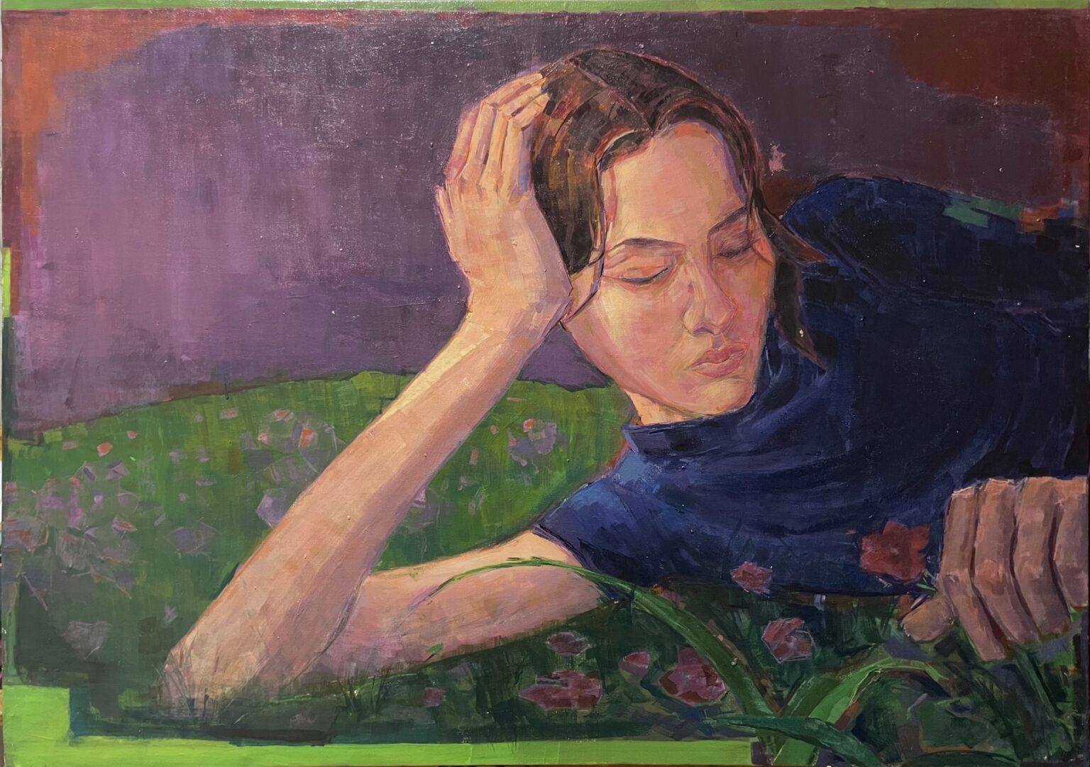 Sacred garden , 2025 , acrylic on canvas , 100x70