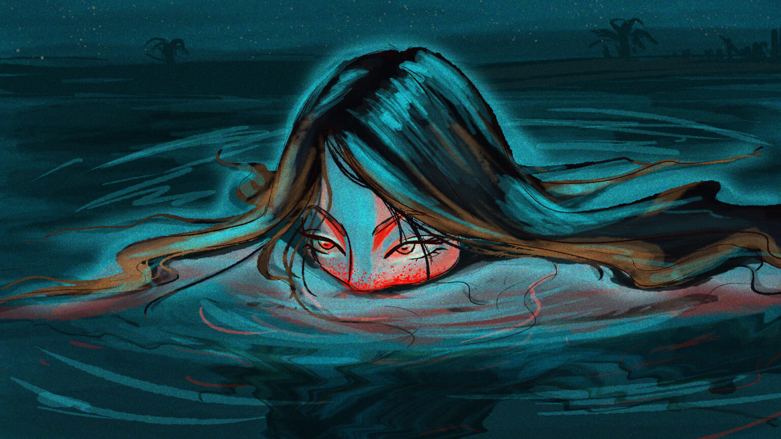 "النداهة  2024 digital art 1920*1080 pixels "