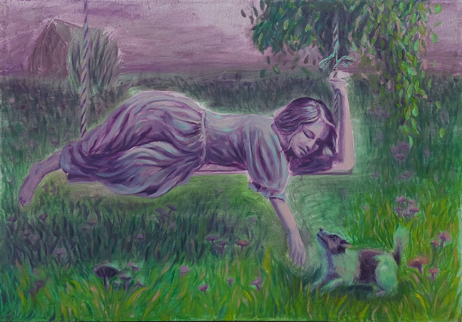 On the edge of a dream 2026 Oil colors 100*70 cm